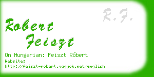 robert feiszt business card